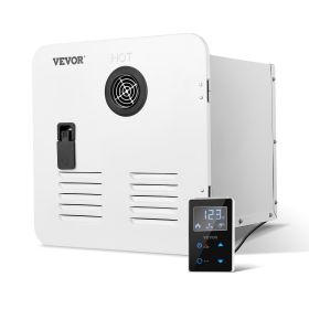RV Tankless Water Heater, Instant Shower with 15 x 15 inches White Door and Remote Controller, 55000BTU Optimized Comfort Performance Hot Water