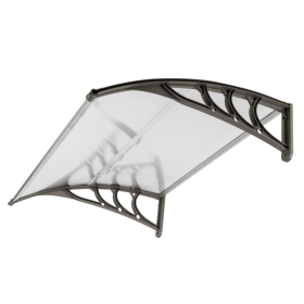 HT-100 x 80 Household Application Door & Window Rain Cover Eaves Canopy White & Gray Bracket