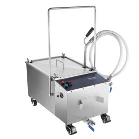 Portable Oil Filtering Unit, 38L Capacity, 10 L/min Filtering Speed, Equipped with Swivel Casters and Oil Hose
